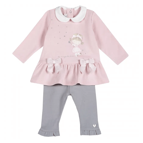Детский комплект платье+брюки Chicco