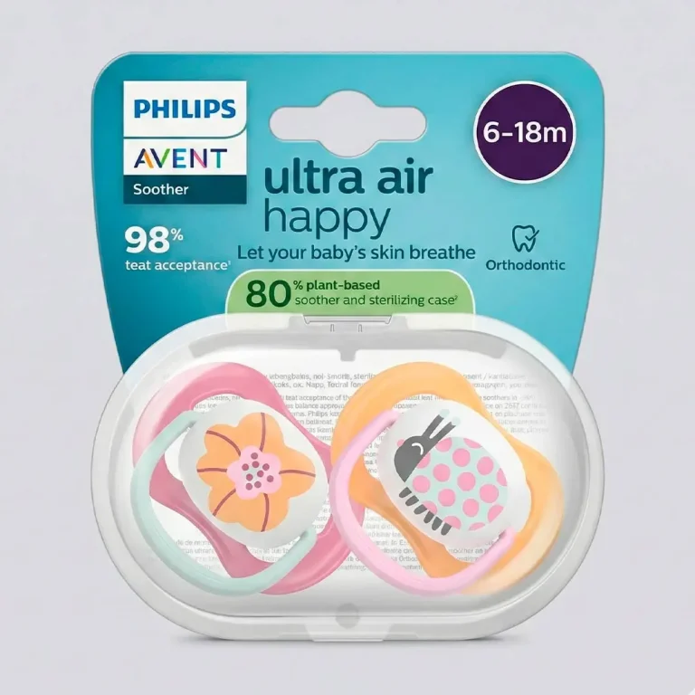 Пустышка Philips Avent Ultra Air Happy Цветочек Божья коровка SCF080/27 6-18мес 2 шт