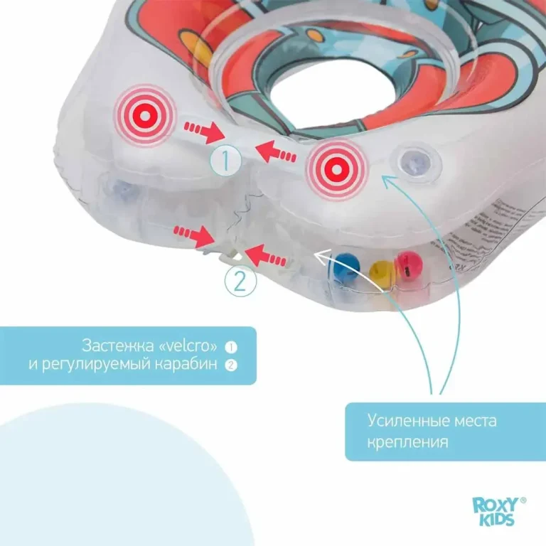 Круг для купания ROXY-KIDS Flipper надувной на шею 38х39 см Рыцарь 0-3 лет
