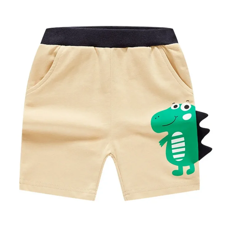 Шорты Be top Зеленый Дино Бежевый