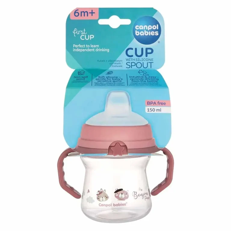 Поильник Canpol babies с силиконовым носиком FirstCup Bonjour paris 150 мл 6+ мес