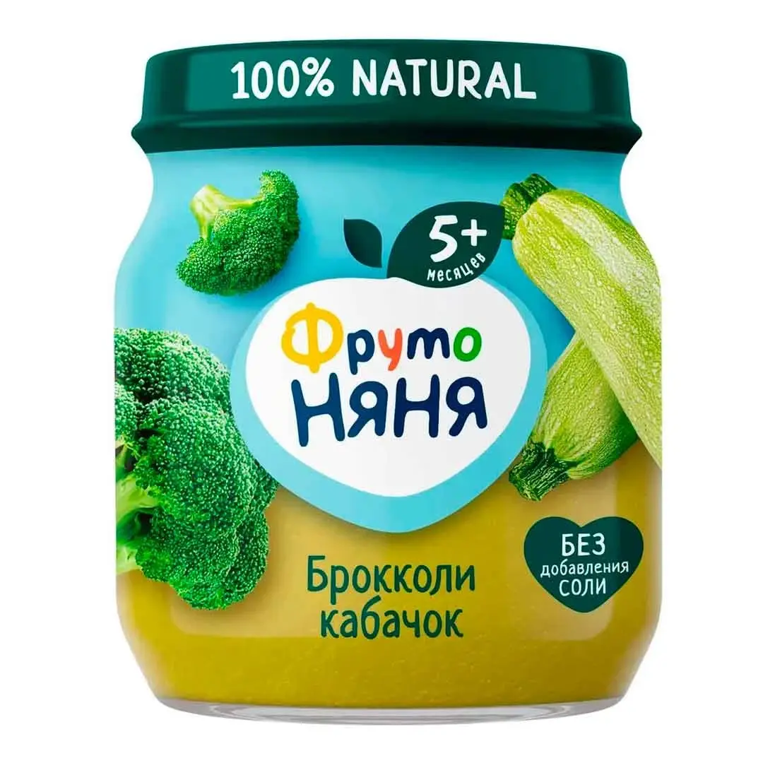 Пюре ФрутоНяня из капусты, брокколи, кабачков 5+ мес 110 гр