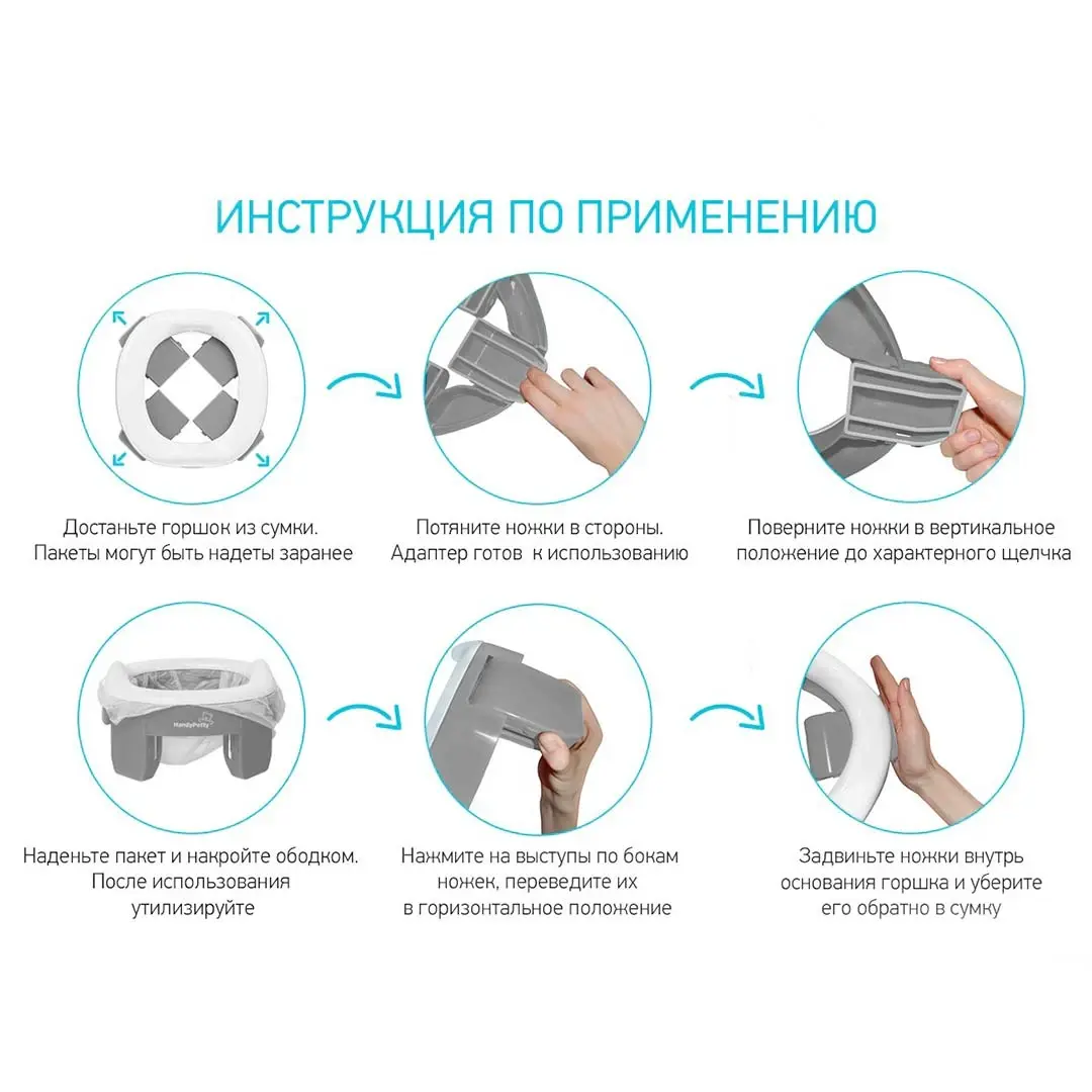 Дорожный горшок и насадка на унитаз 2в1 ROXY-KIDS 12+ мес