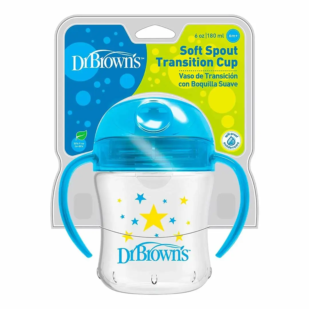Чашка DrBrown’s с мягким носиком и ручками Звездочка Transition Cup 180 мл 6+ мес TC61004-INTL