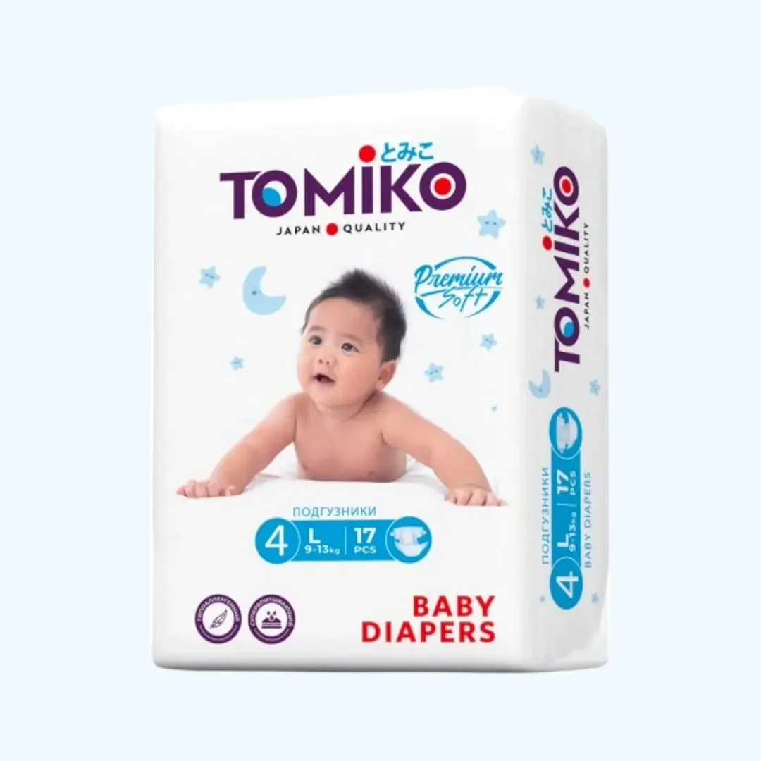 Подгузники Tomiko Premium 4 L (9-13 кг) 17 шт