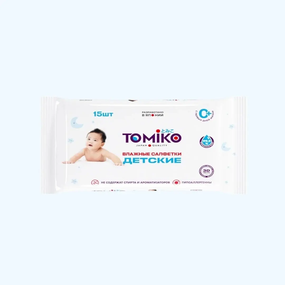 Влажные салфетки Tomiko Premium 15 шт