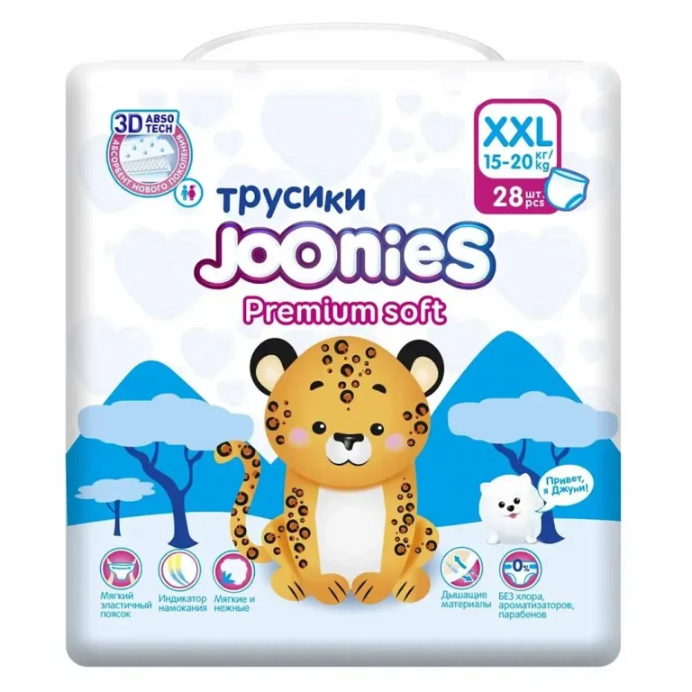 Трусики-подгузники Joonies Premium soft XXL (15-20 кг) 28 шт