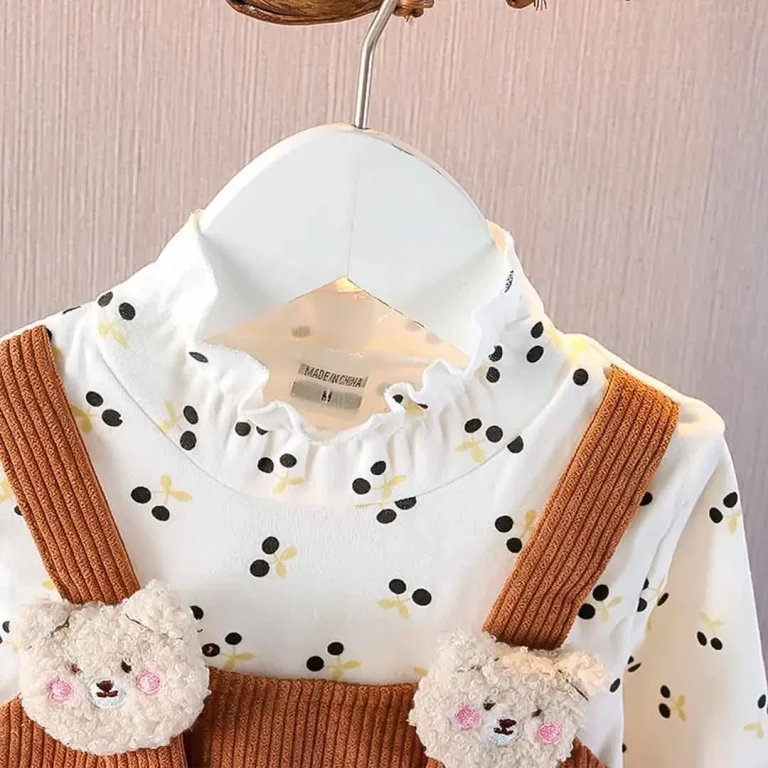 Платье на лямках с игрушками Коричневый