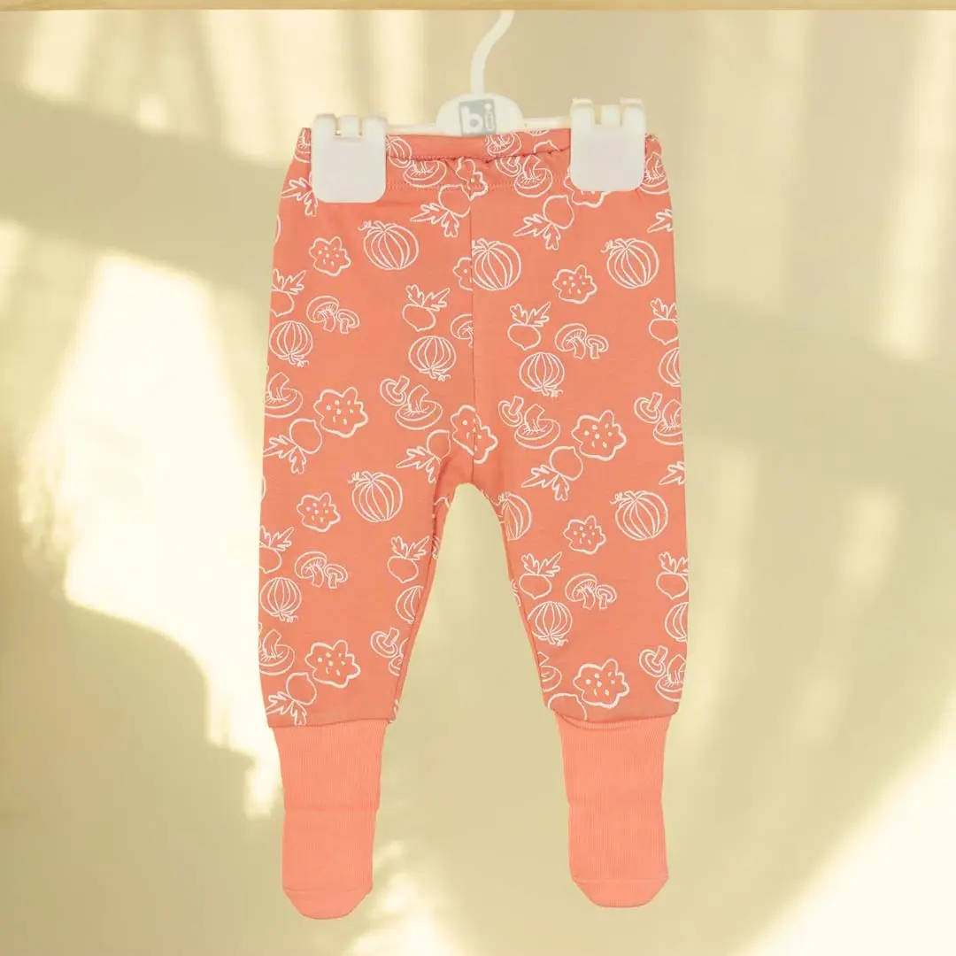 Ползунки Однотонные с носками BiBaby Овощи