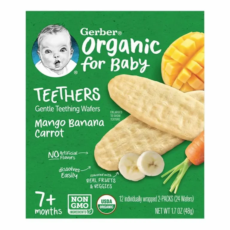 Вафли Gerber Teethers для мягкого прорезывания манго банан морковь 7+ мес 48 гр