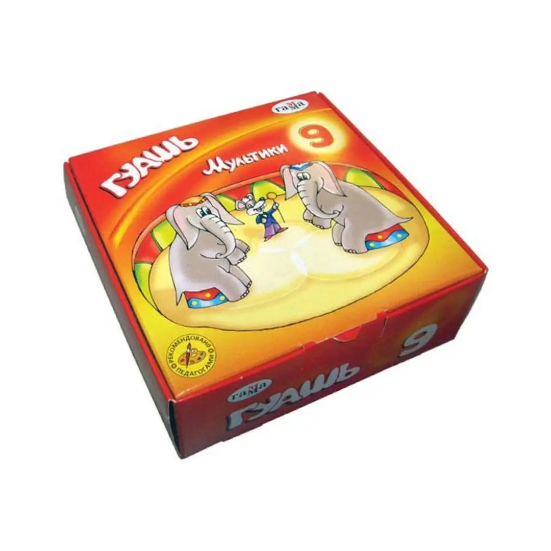 Гуашь Гамма Мультики 09 цветов 20мл