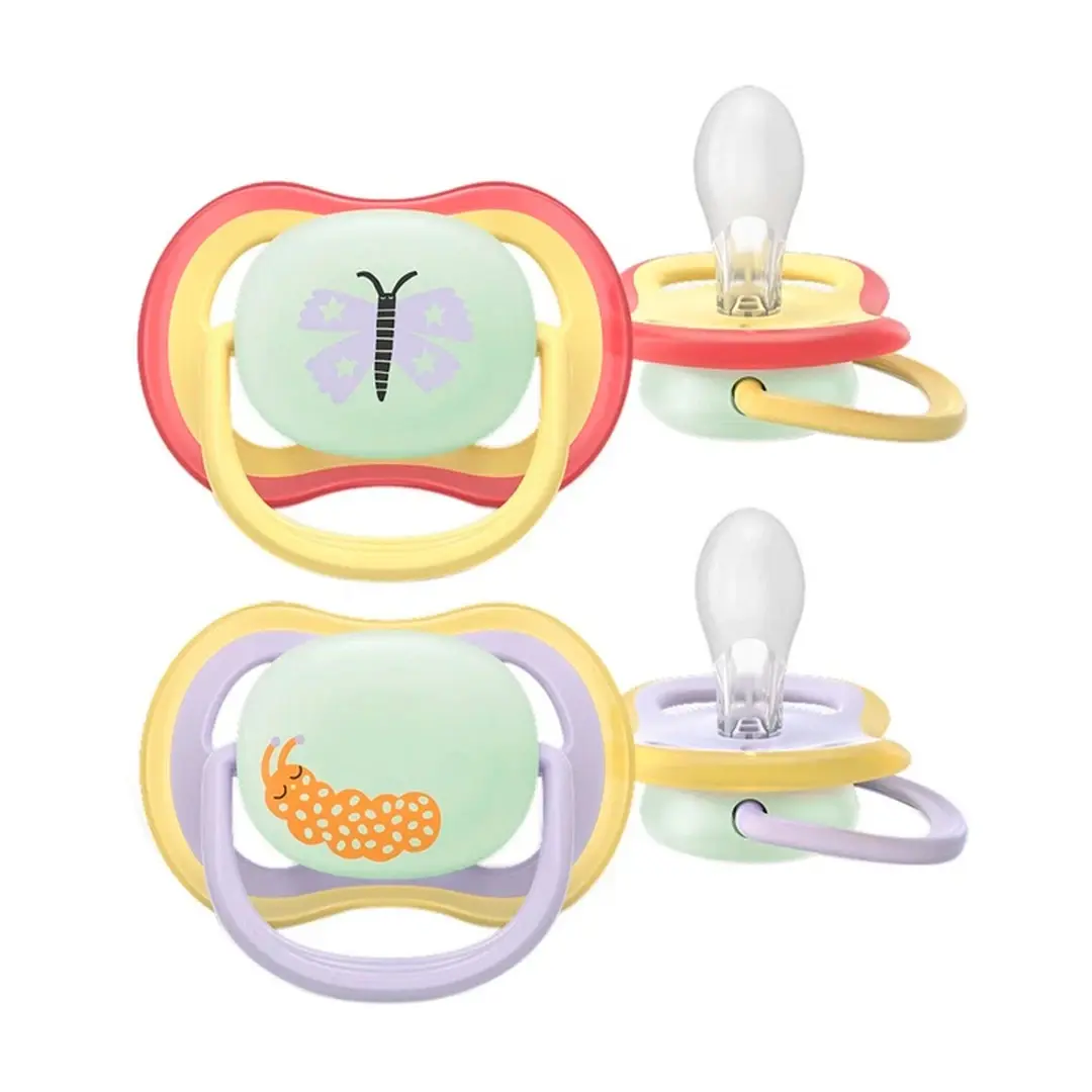 Пустышка Philips Avent Ultra air nighttime Бабочка куколка SCF376/25 0-6 мес 2 шт