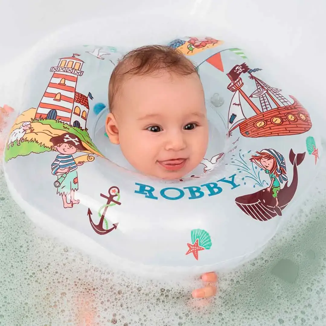 Круг для купания ROXY-KIDS Flipper надувной на шею 38х39 см Robby 0-3 лет