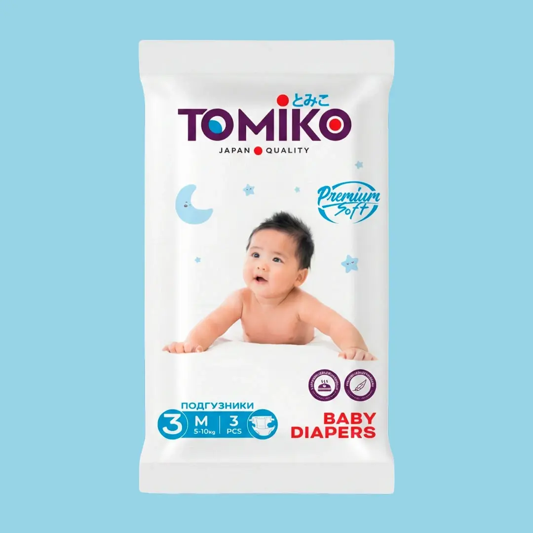Подгузники Tomiko Premium 3 M (5-10 кг) 3 шт