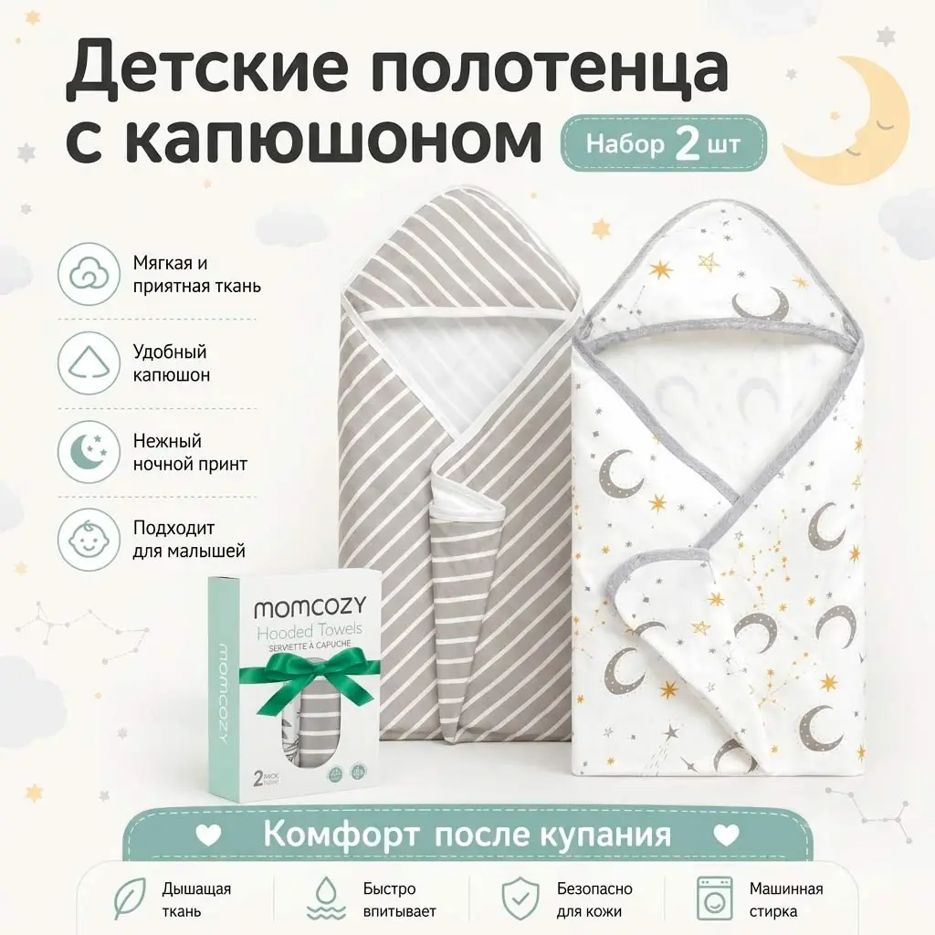 Полотенце Momcozy Starry sky 2шт