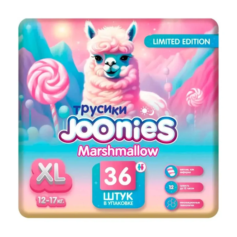 Трусики-подгузники Joonies Marshmallow XL (12-17 кг) 36 шт