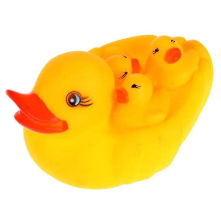Игрушка для ванны Играем вместе утка-мыльница с утятами в сетке