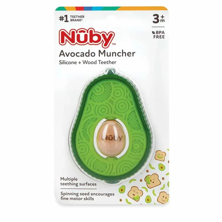 Прорезыватель силиконовый Nuby Авокадо 3+ мес