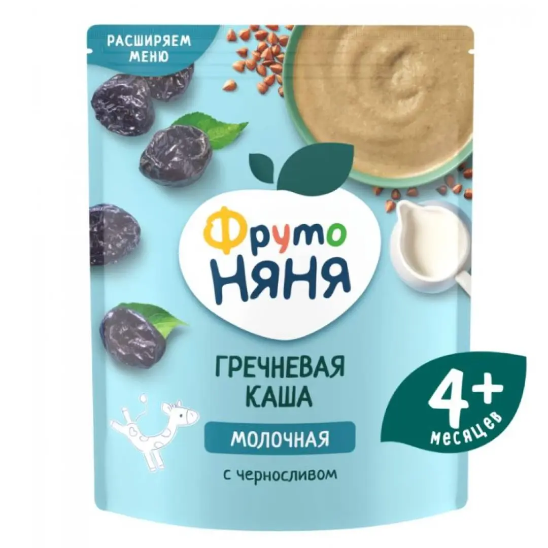Каша гречневая ФрутоНяня молочная с черносливом 200 гр с 4+ мес