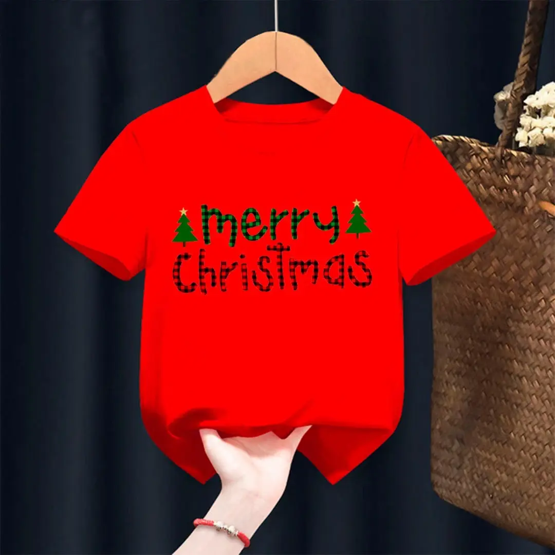 Футболка Merry Christmas две елочки на 2-3 года