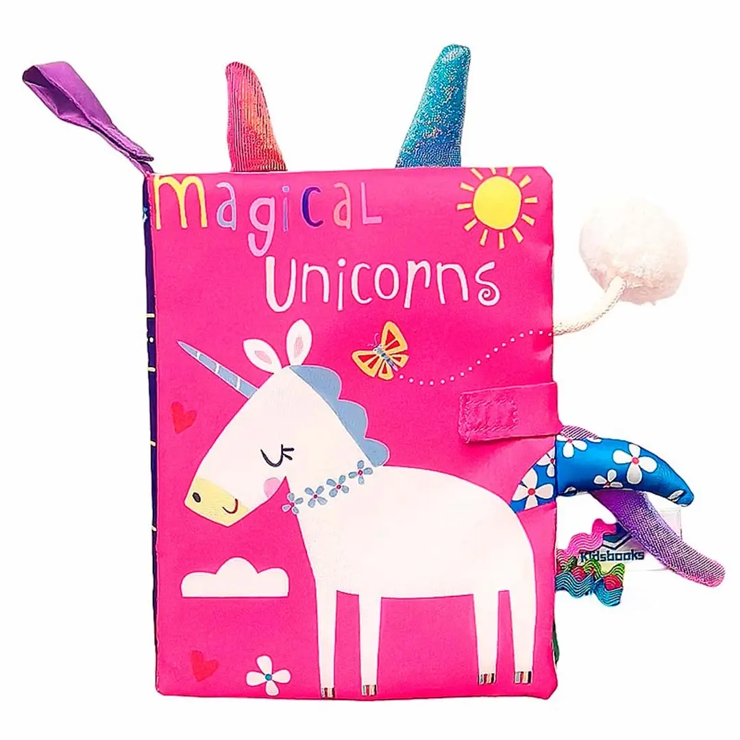 Книжка-шуршалка kidsbooks Magical unicorns Розовый