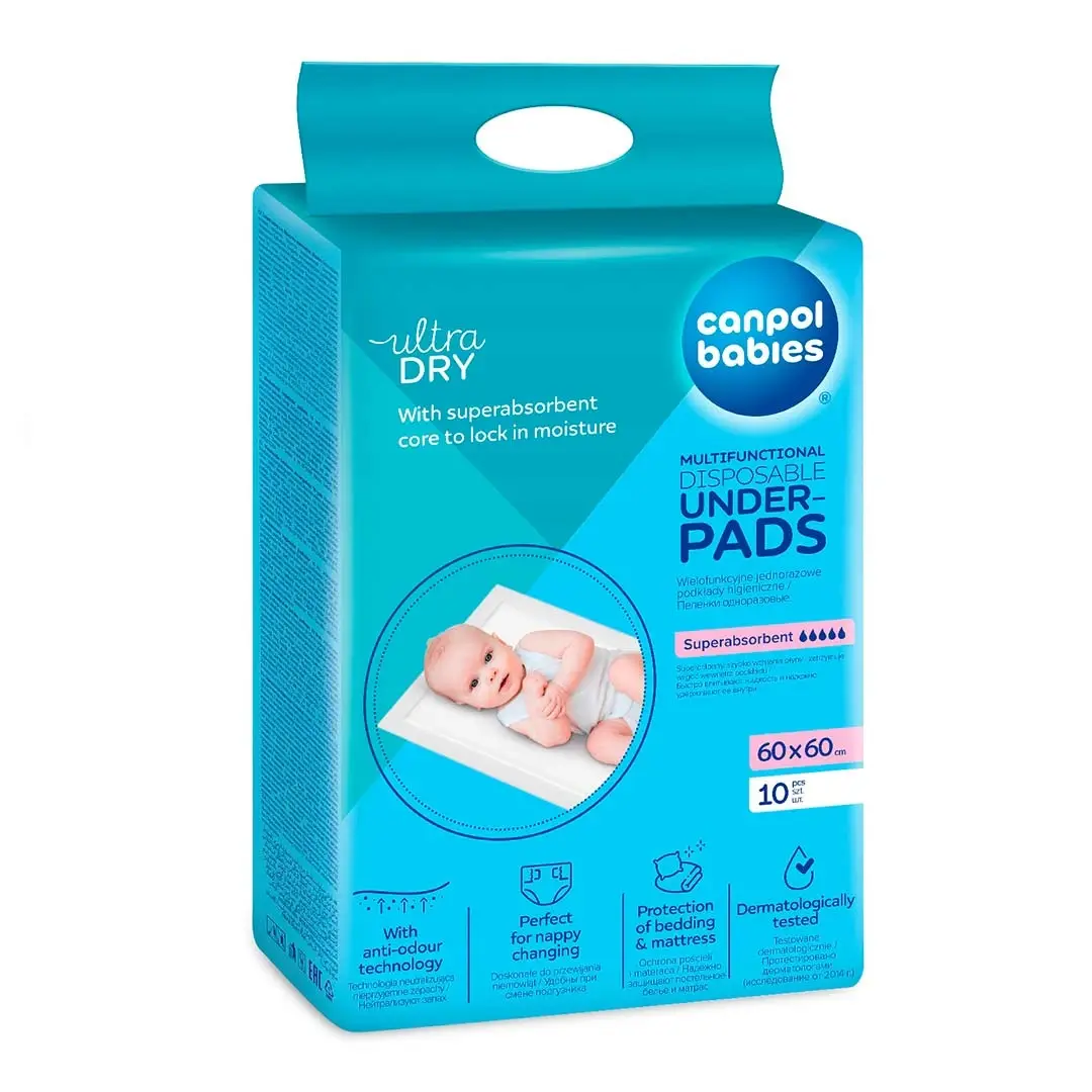 Одноразовые гигиенические пеленки Canpol Babies 60*60 см 10 шт