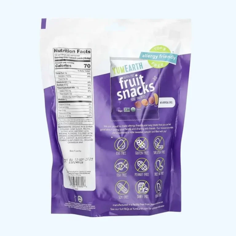 Мармелад YumEarth Organic Favorites со вкусом банана, клубники и вишни и персика 19,8 гр