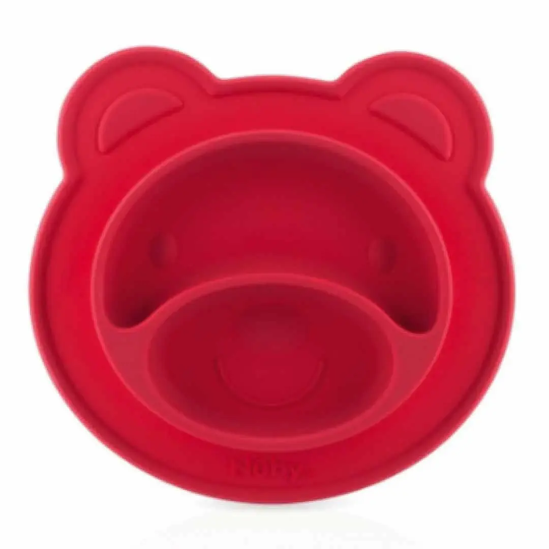 Nuby Тарелка силиконовая двухсекционная