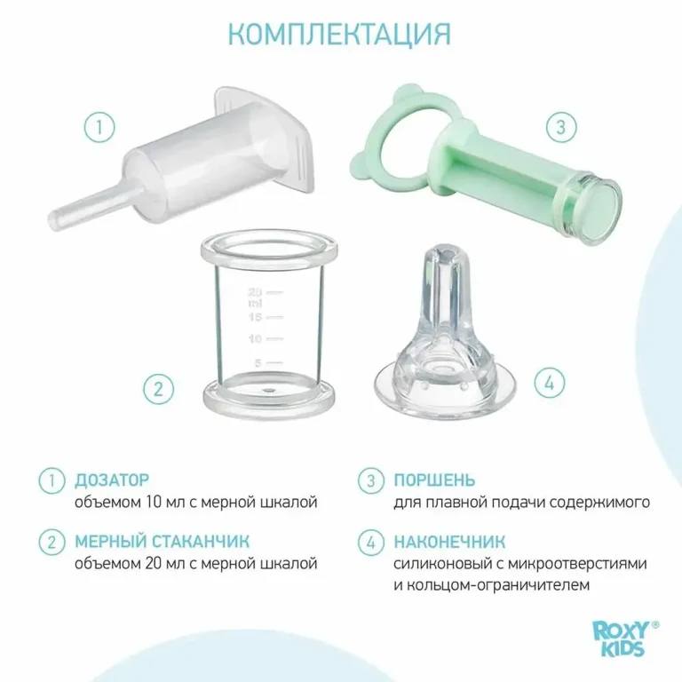 Дозатор для ввода лекарств ROXY-KIDS Ментоловый