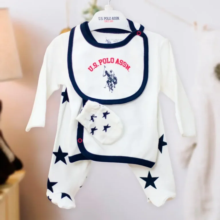 Комплект 5ка US POLO ASSN 0-3 мес звезды Бело-синий
