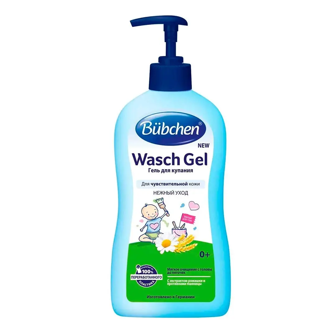 Bubchen Гель для купания Wasch Gel Нежный уход с ромашкой 400 мл 0+ мес