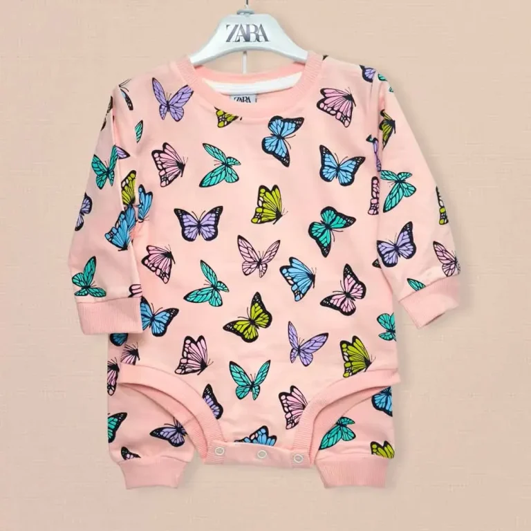 Комплект 2ка ZARA Бабочки боди + штаны Бежевый