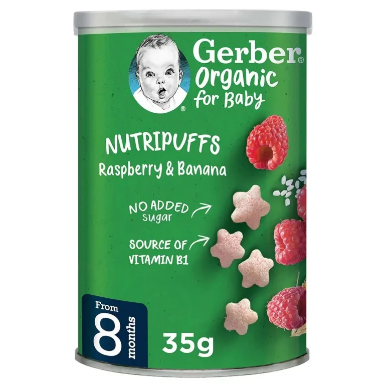 Gerber Organic Nutripuffs Banana rasberry 12+ мес 35 гр