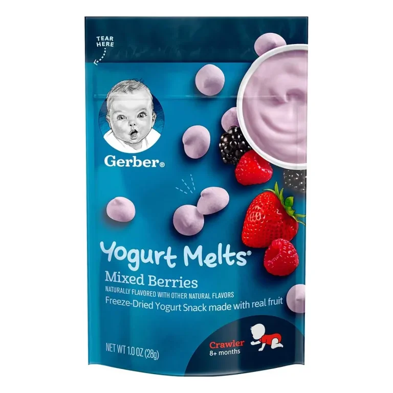 Йогуртовые микс шарики Gerber клубника малина ежевика 8+ мес 28 гр
