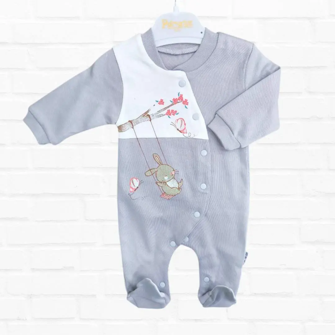 Слип Palmarius baby зайчик на качелях Серый
