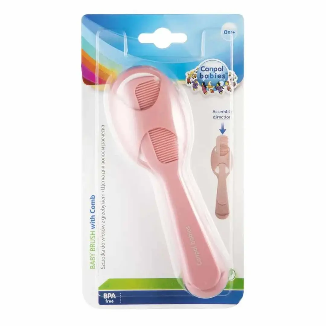 Щетка и расческа Canpol babies 0+ месяцев розовый