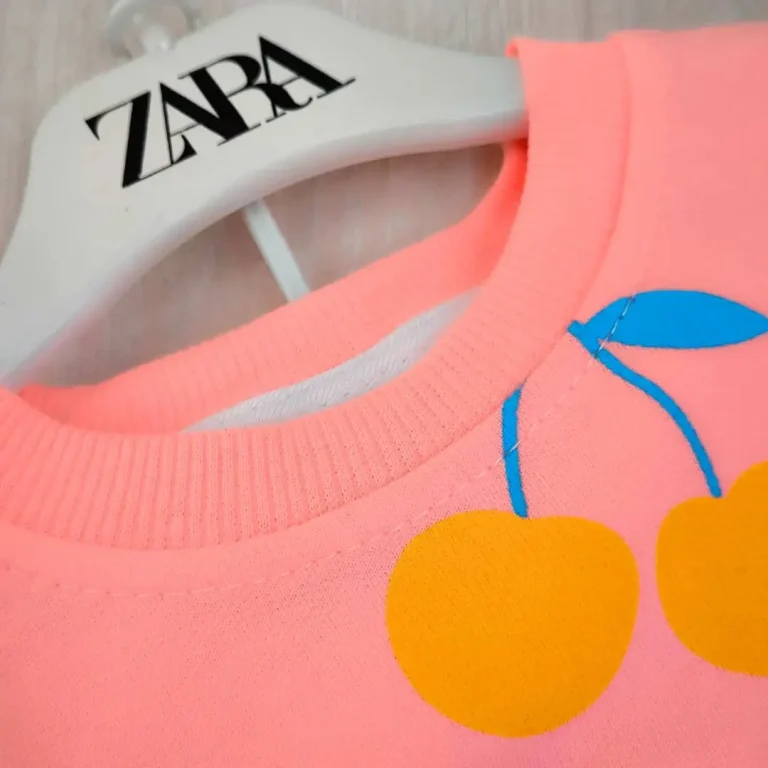 Комплект 2ка ZARA вишенки свитшот + штаны Сиреневый