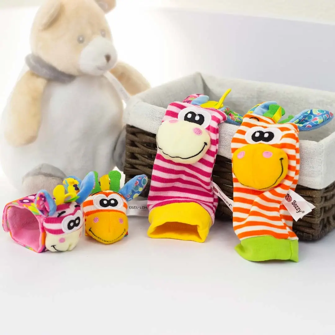 Развивающий комплект носки+браслеты Sozzy Giraffe