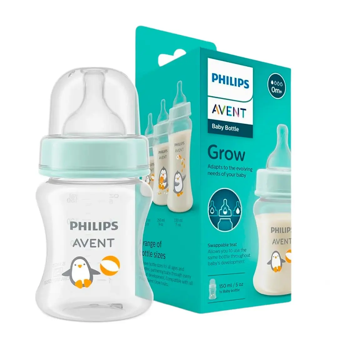 Пластиковая бутылочка Phlips Avent Baby bottle essentail grow Пингвин 150 мл 0+ мес SCY060/01