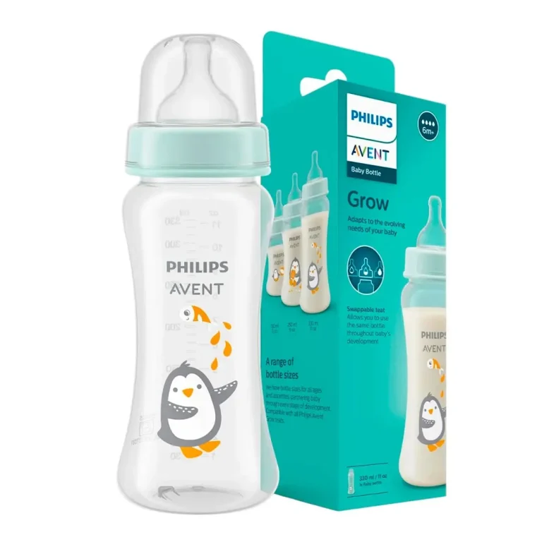 Пластиковая бутылочка Phlips Avent Baby bottle essentail grow пингвин 330 мл 0+ мес SCY064/01