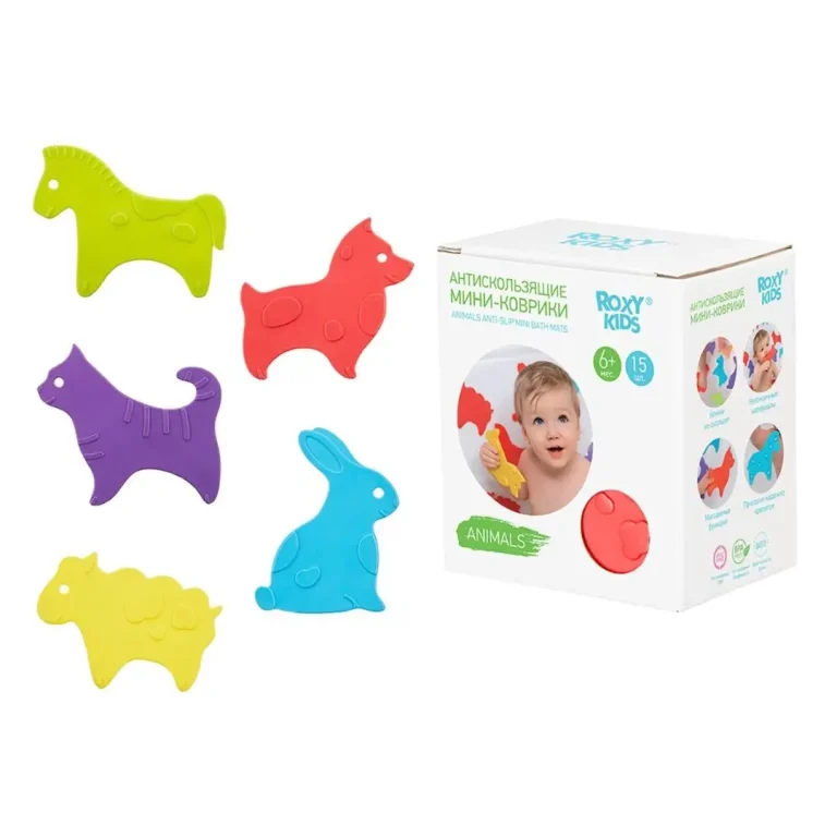 Антискользящие мини-коврики ROXY-KIDS Animals 15 шт