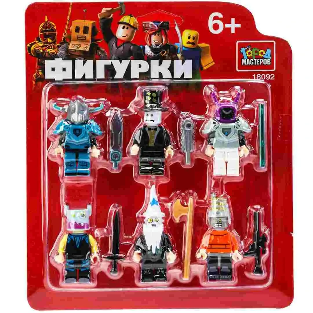 Конструктор фигурки роблокс -6 шт Город мастеров