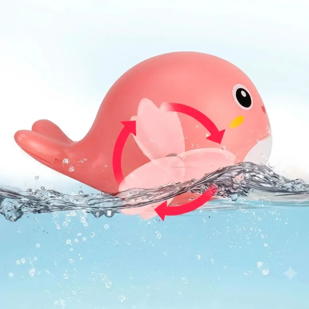 Игрушка для купания Bath toys кит Розовый