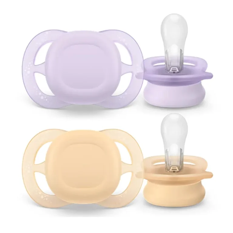 Пустышка Philips Avent Ultrastart Однотонные Фиолетовый, молочный 0-2 мес 2 шт