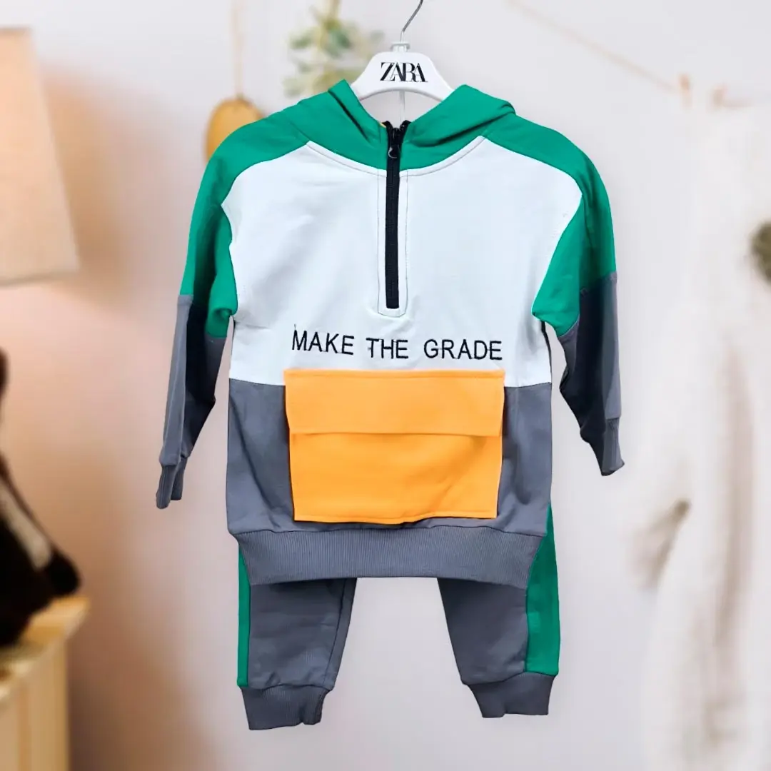 Комплект 2ка ZARA Make The Grade с карманом худи + штаны Серый