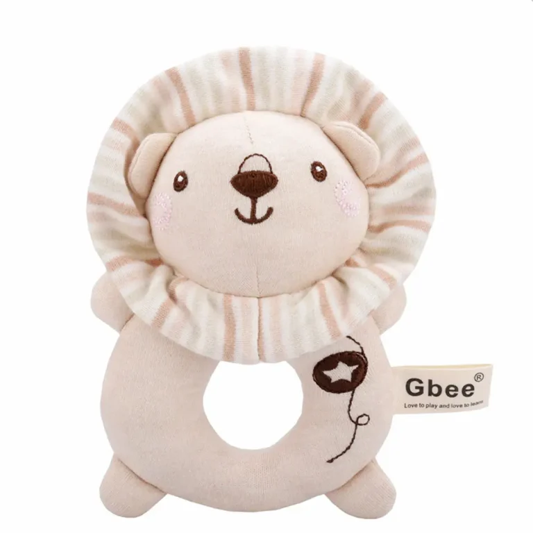 Мягкая погремушка кольцо Gbee Baby Лев