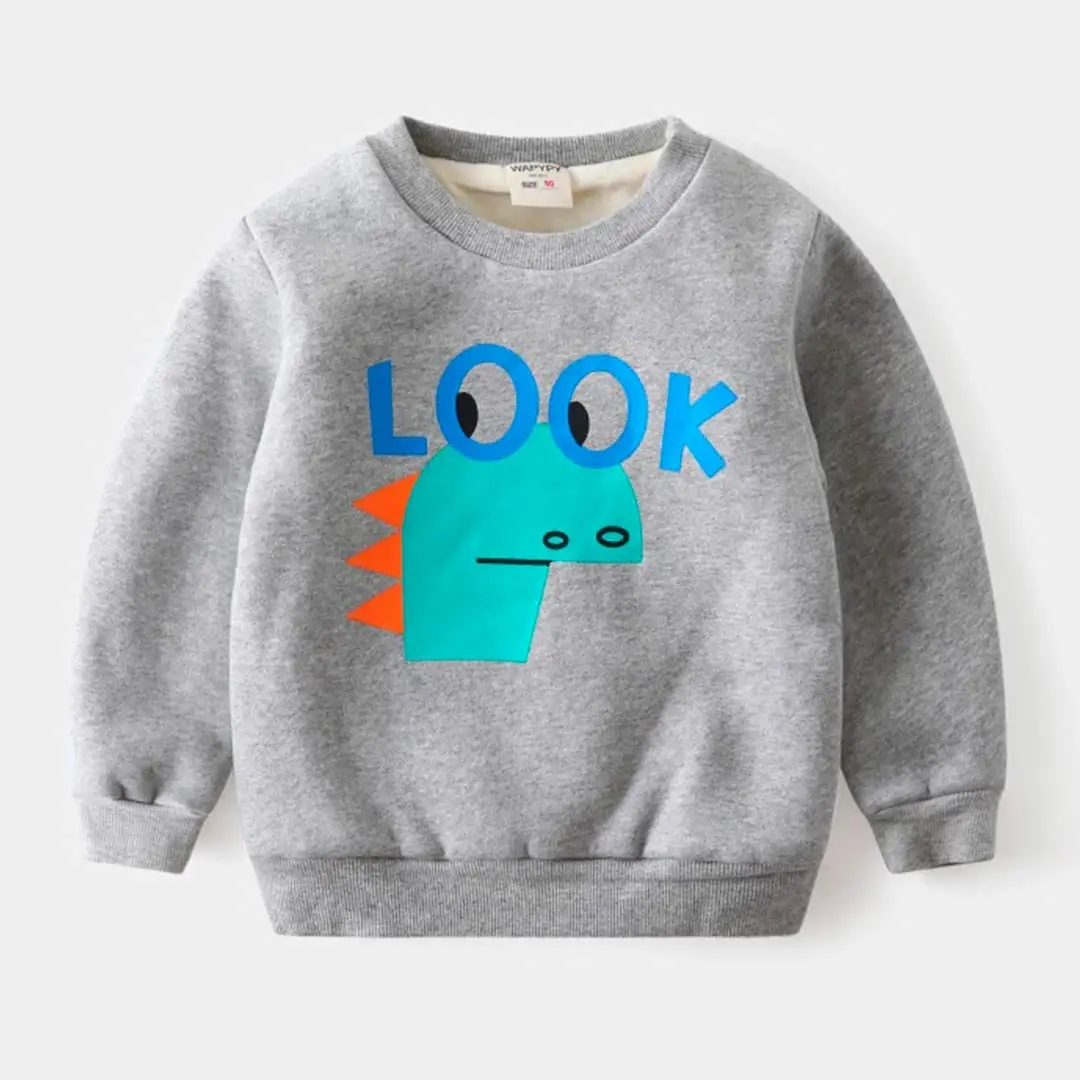 Свитшот Dingdong Look динозаврик Серый