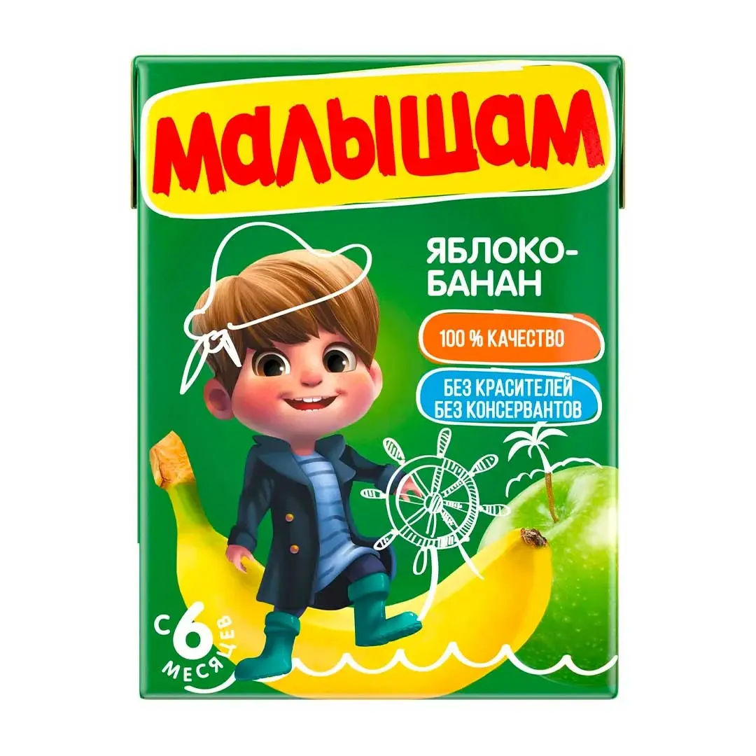 Нектар Малышам Яблоко-Банан с 6 мес 200 мл