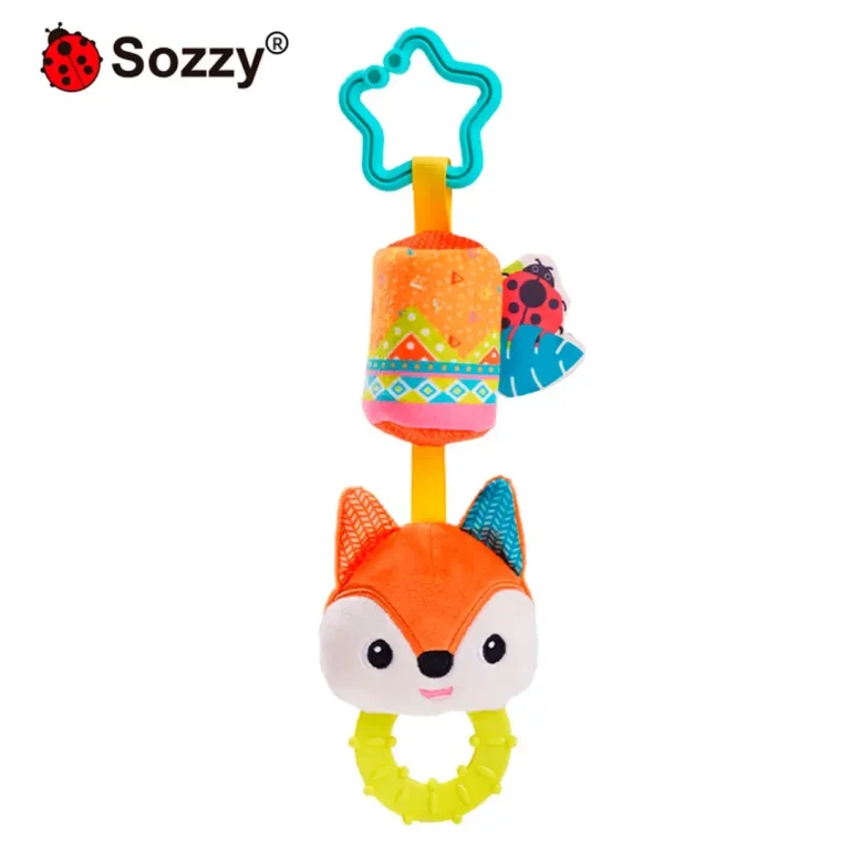 Подвесная игрушка погремушка Sozzy Лиса Оранжевый