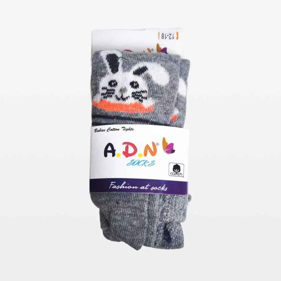Колготки A.D.N Socks заяц Серый